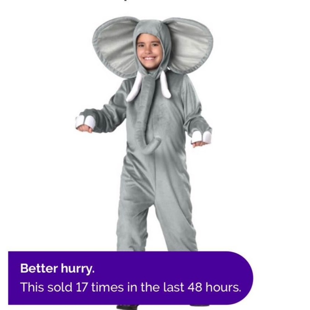 Kids Elephant Costume